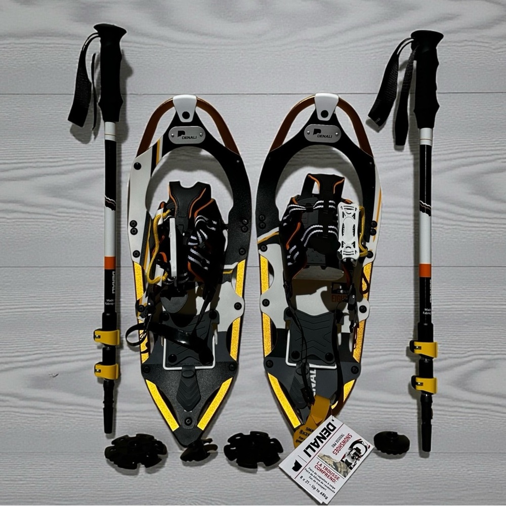 Denali Pro Snowshoe Kit 8x21 – New w/ Poles & Bag
Brand new Unisex
